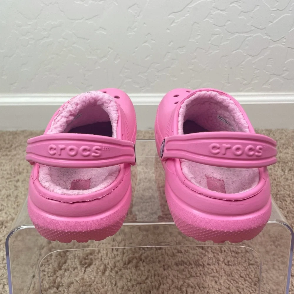 Crocs Kids Classic Lined Clog in Pink Size: C 12 (Kids)